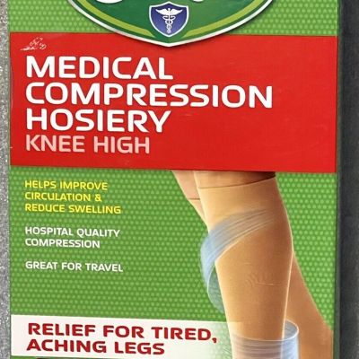 Curad Medical Compression Hosiery 15 - 20 mmHg Knee High Black G 18”